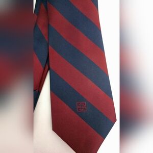 Givenchy Red and Blue Striped Tie